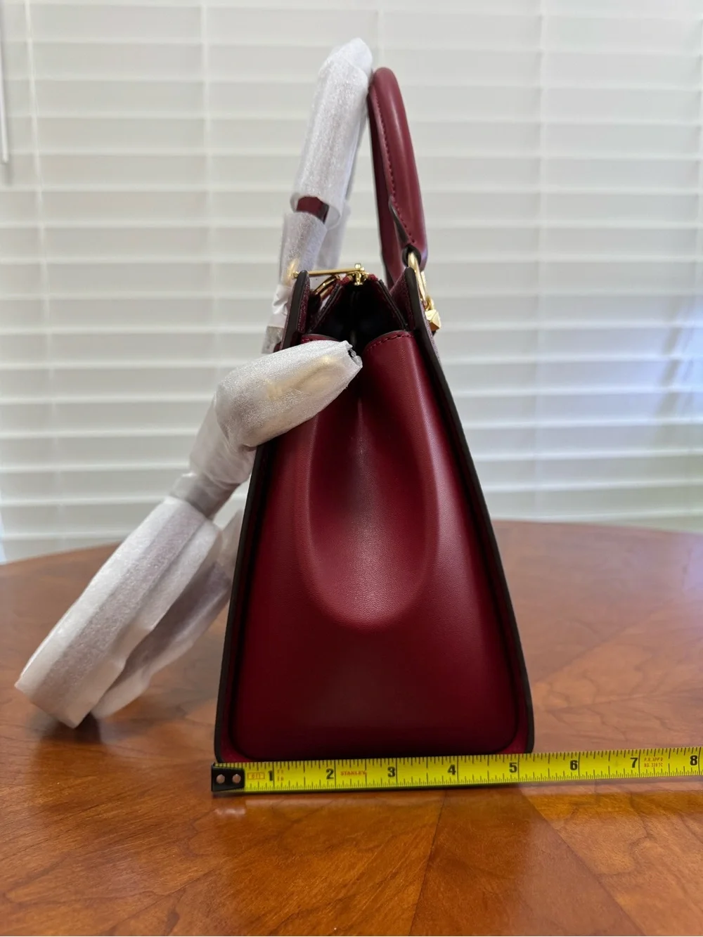 Michael Kors Red Burgundy Signature Satchel with Matching Wristlet